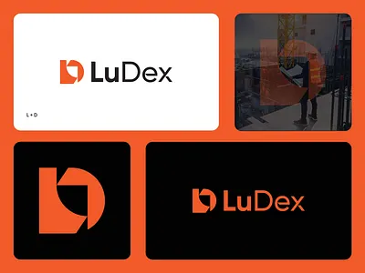 L + D Negative Space Construction & Real Estate Logo Design 3d logo apps logo brand identity branding construction elegant design logo trends minimalist logo realestate