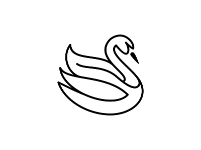 Swan Logo animal logo duck illustration lineart logo logo design logo maker minimalist simple swan swan logo vector