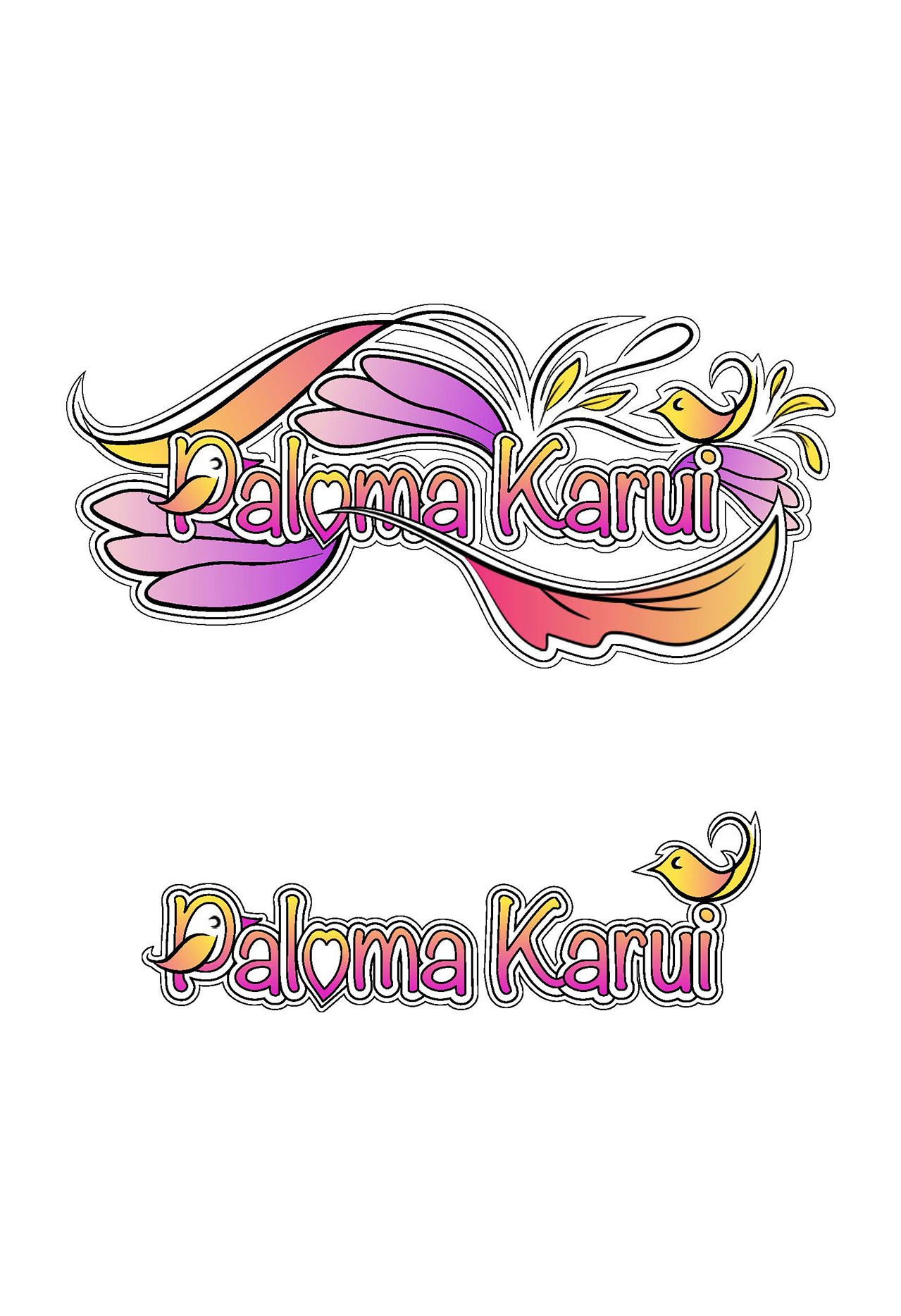 Logo and signature design 'Paloma Karui' branding design graphic design logo vector vector logo
