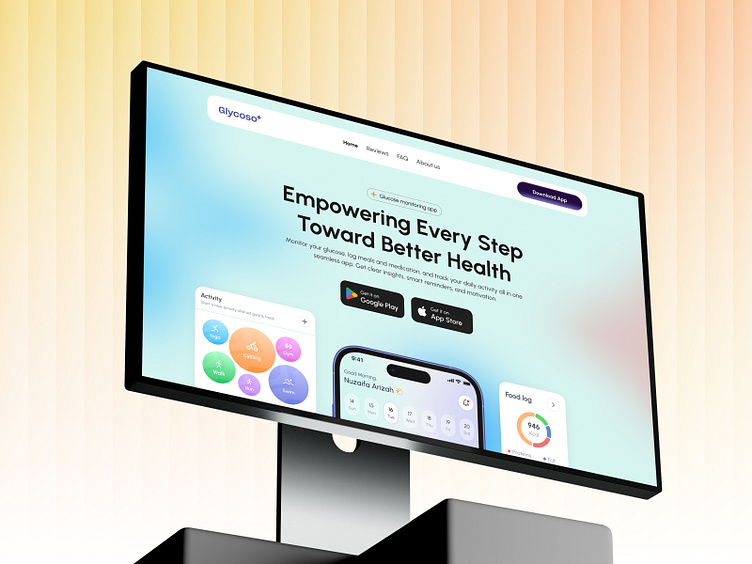 Healthcare App Landing Page | Website Design for Glucose Track by ...