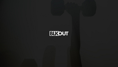 BLKOUT Gym Logo – Bold Fitness Branding athletic design black and white logo bold typography custom typography fitness branding fitness studio logo gym identity gym logo minimal logo modern logo design sports logo strong brand design