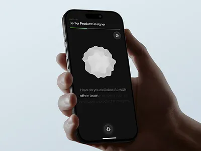 MockQuest – AI Interview Question Screen (Dark Mode UI) ai app ai interface app design clean ui dark mode ui dark ui design interaction interview app ios design minimal ui mobile app product design saas ui ui ux