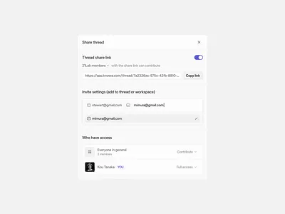 Share thread app design product ui ux web app