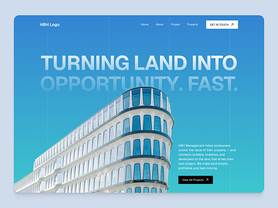HBH - Property Landing Page clean ui hero page hero section hero ui landing page landing page ui landingpage modern ui property property web ui property website sleek ui website ui