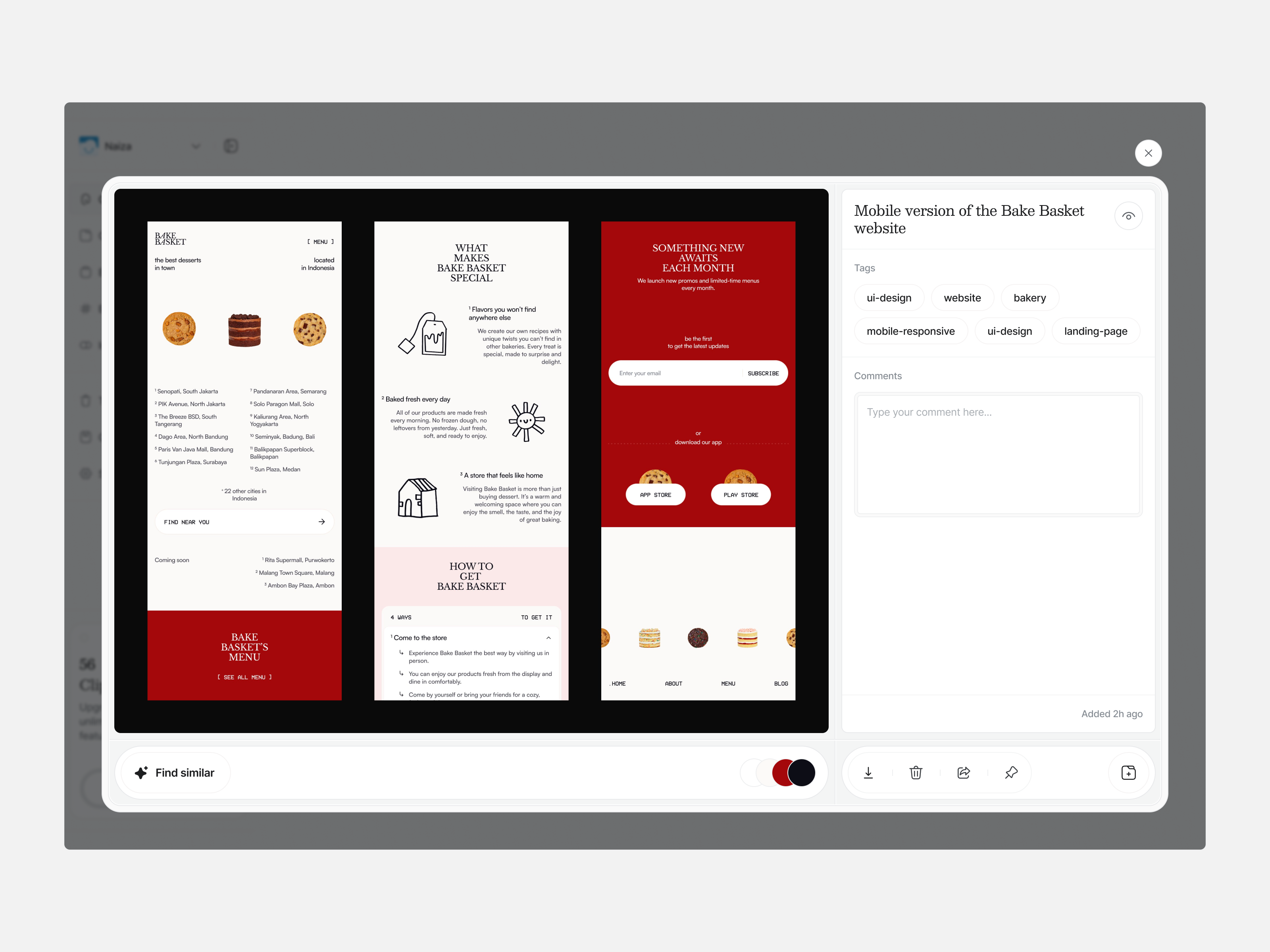 Clip details app design product ui ux web app