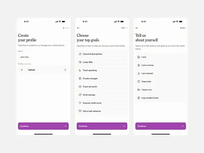 Onboarding app design mobile app product ui ux
