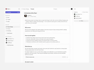 Thread details app design product ui ux web app