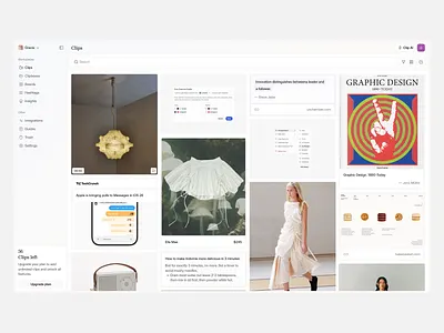 Clips app design product ui ux web app