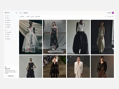 Search clips app design product ui ux web app
