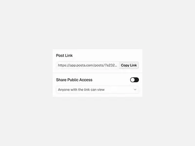 Share post app design product ui ux web app