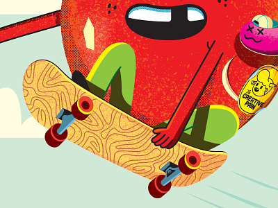 Skater design illustration illustrator skateboard the creative pain vector
