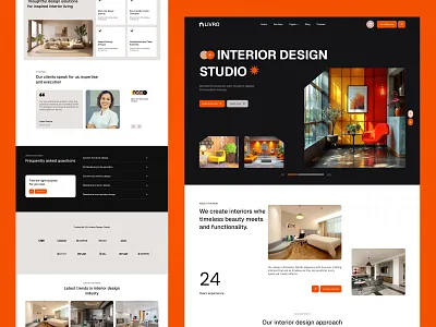 Interior Design St udio — Landing Page by Nexivelt cleandesign creativeui designinspiration digitaldesign homedeco interiordesign interiordesignui landingpagedesign minimalui moderndesign productdesign uiux uxdesign webdesign websitedesign
