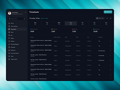 Browse thousands of Timesheet UI images for design inspiration | Dribbble