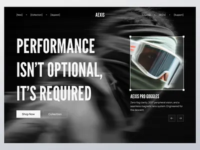 Aexis — Skiwear Website Concept clean design company profile design e commerce e commerce website hero concept hero section online shop online store product product website skiwear ui uidesign uiux ux uxdesign web design web page website