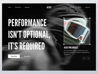 Aexis — Skiwear Website Concept clean design company profile design e commerce e commerce website hero concept hero section online shop online store product product website skiwear ui uidesign uiux ux uxdesign web design web page website