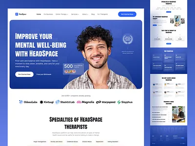 Mental Health Website clinic doctors halal landing page medical website mental health mental health app mental health landingpage mental health saas mental health support platform mental health web app mental health website design online consultation online therapy psychotherapy telemedicine teletherapy therapist website design uiux design web design