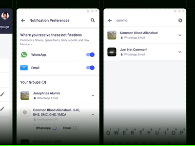 Notification Controls app control center convosight mobile notifications product design ui ux