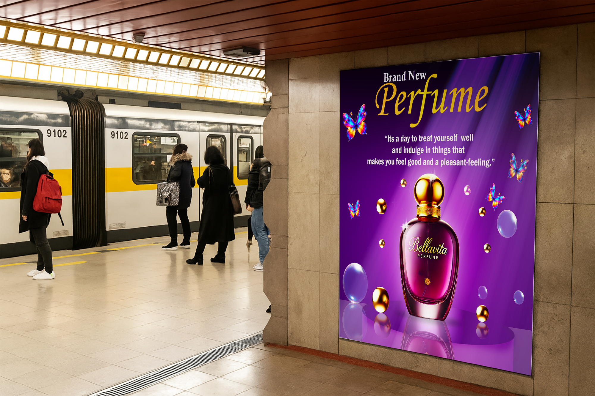 Bellavita Perfume -Poster Design aestheticdesign bellavita branddesign creativedesign fragrancedesign graphicdesign luxuryfragrance perfumebranding perfumepackaging perfumeposter posterdesign premiumbranding productpresentation visualbranding