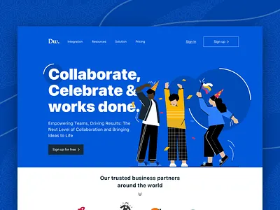 Header illustration series - 2 agile blue branding celebrate chat collaboration design ill illustration integration message people sudhan target team work typography web work
