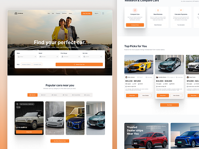 Modern Automotive Marketplace Website - UI/UX Design auto automobile automotive automotive ui car car app car booking car buy sell car landing page car marketplace car rental car shop car website ecommerce electric car marketplace website rent car shasanko creations vehicle web design