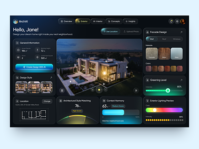 Dashboard for AI-Powered Design Platform design interface platform product service startup ui uiux ux web website