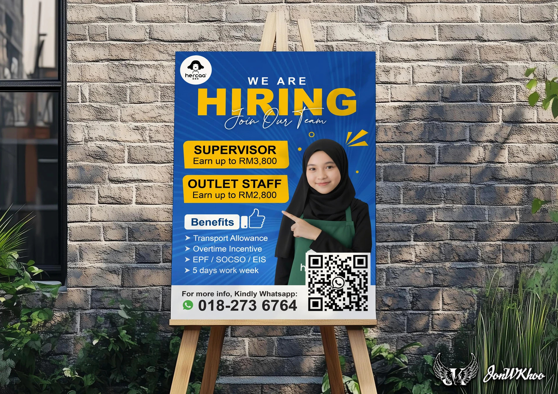Hercaa Hiring Post 2025 | Advertisement Design concept art flyer graphic design hercaa malaysia hiring post jonwkhoo malaysia poster social media viral design