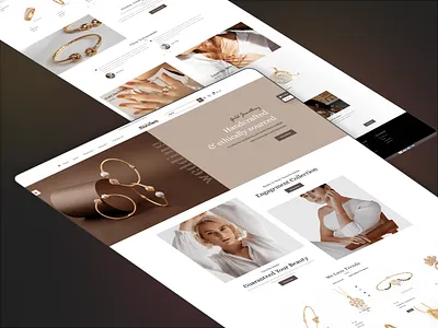 ✨ Modern & Luxury E-commerce UI — Jewelry Store Web Design boutique design clean website digital storefront elegant layout fashion website gold jewelry ui high end visuals jewelry e commerce luxury web design minimal interface modern e commerce ui modern ui online store design premium branding product showcase responsive design shopping experience stylish homepage ux design webshop theme
