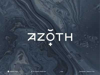 AZOTH Creative Agency Wordmark abstract alchemy brand branding clean creative agency cross custom made font geometry graphic design lettering logo minimal mistery modern moon startup typography visual identity