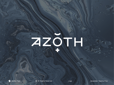 AZOTH Creative Agency Wordmark abstract alchemy brand branding clean creative agency cross custom made font geometry graphic design lettering logo minimal mistery modern moon startup typography visual identity