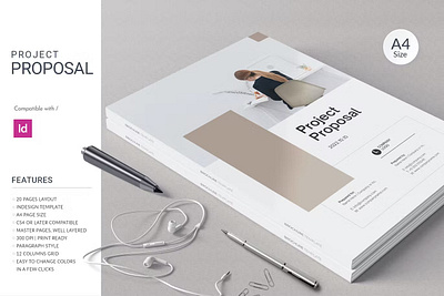 Proposal Template 2023 agency annual annual report brochure brochure 2023 business business brochure company company profile corporate identity indesign portfolio print printable project proposal report template