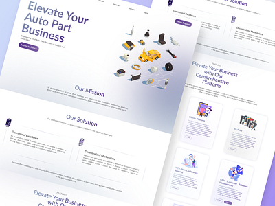 BizkeyTech Website Redesign — Soft Gradients & Clean Minimal UI blue branding cards color gradiant minimal redesign smooth typography ui ui design ux website