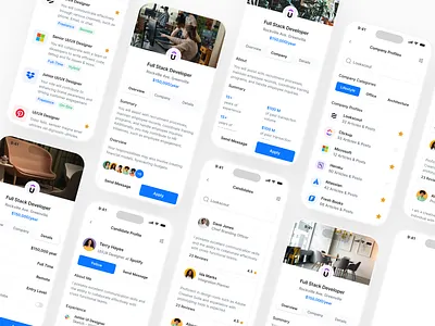 Mobile Jobs - Lookscout Design System android app application clean design ios jobs layout mobile responsive ui user interface ux