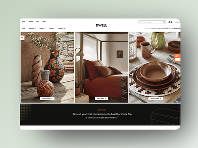✨ DWELL — Stylish & Natural Home Decor Online Store UI clean ui concept contemporary decor store cozy home shop e commerce product grid furniture store design home decor e commerce home interior branding home living website interior design website lifestyle e commerce ui minimal web design modern home ui modern ux design natural textures ui online furniture shop organic design style product showcase layout responsive e commerce stylish web interface warm color palette