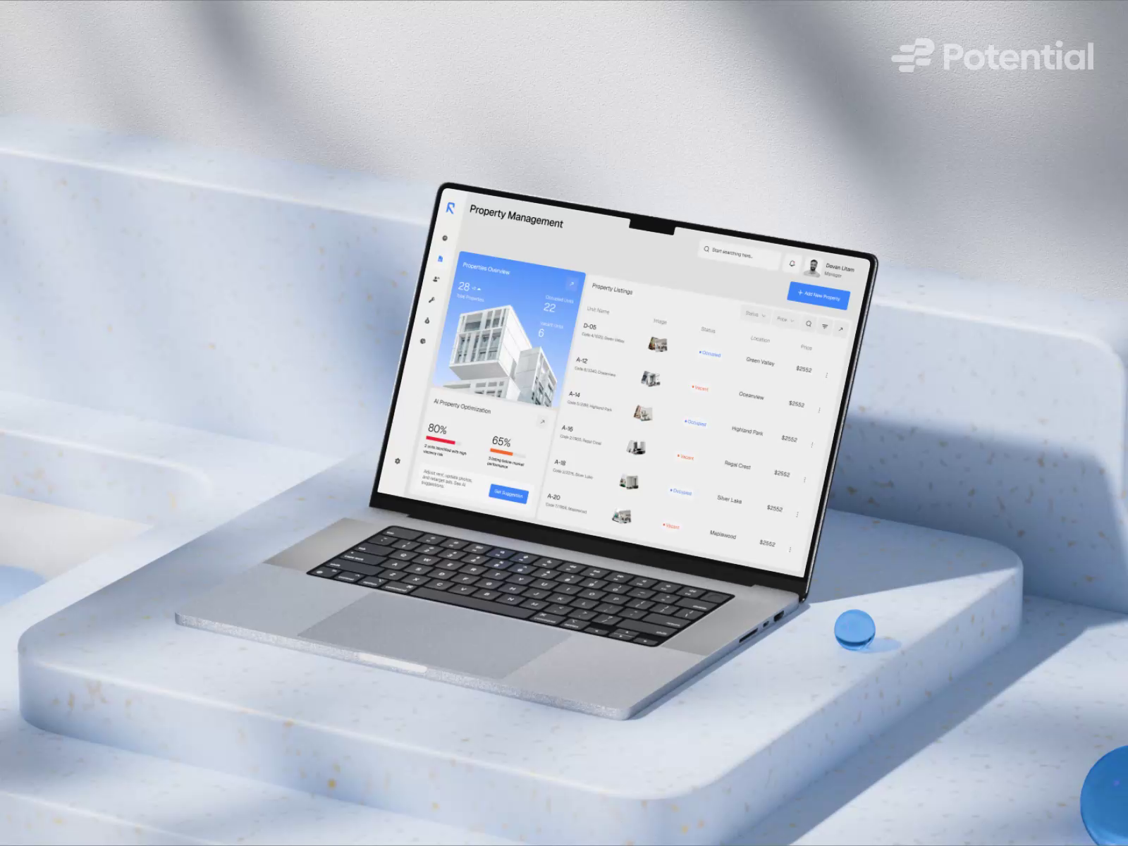 Rentiva | Real estate Web Application | 3D Animation | Potential