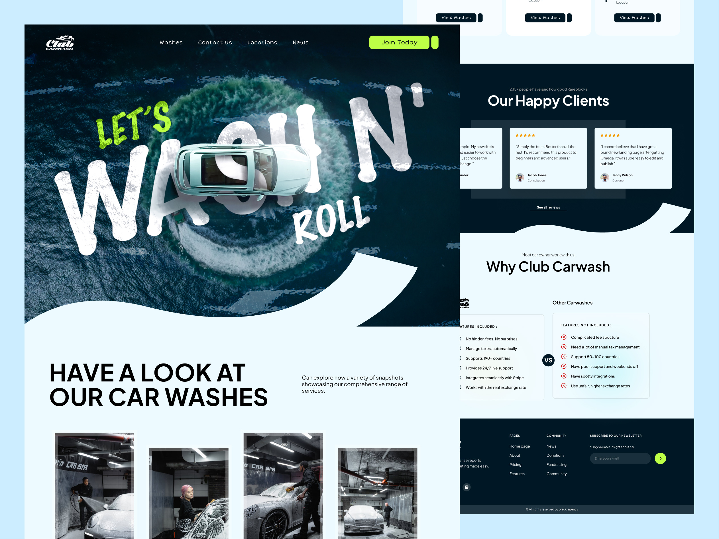 Car Wash Website Landing Page UI Design automotive website car landing page car wash car web design carwash design carwash website carwash websites homepage landing page luxury car website minimal website modern car wash website modern website ui uiux design web design website website design website development