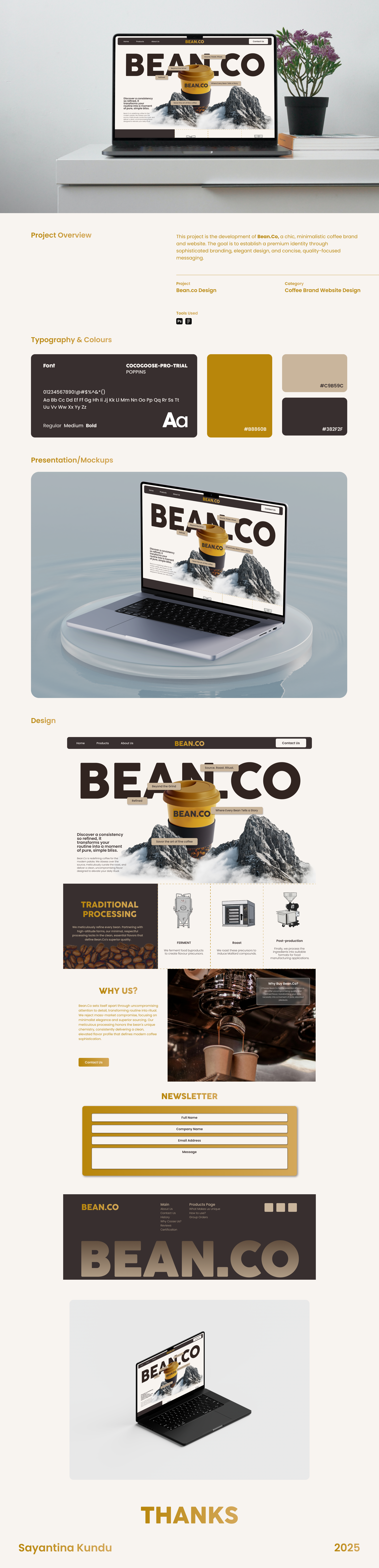 Food Webpage Design - COFFEE BRAND branding chic design clean design designer font graphic design logo design luxury branding minimal branding minimalism minimalist mockups modern branding packaging design speciality coffee typography ui ux visual identity web design