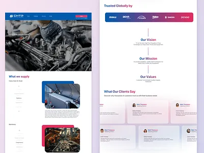 CHTP Landing Page — Clean Layout with Dynamic Simplicity branding clients culture gradiant graphic design landing page logo main page product ui ui design ux website