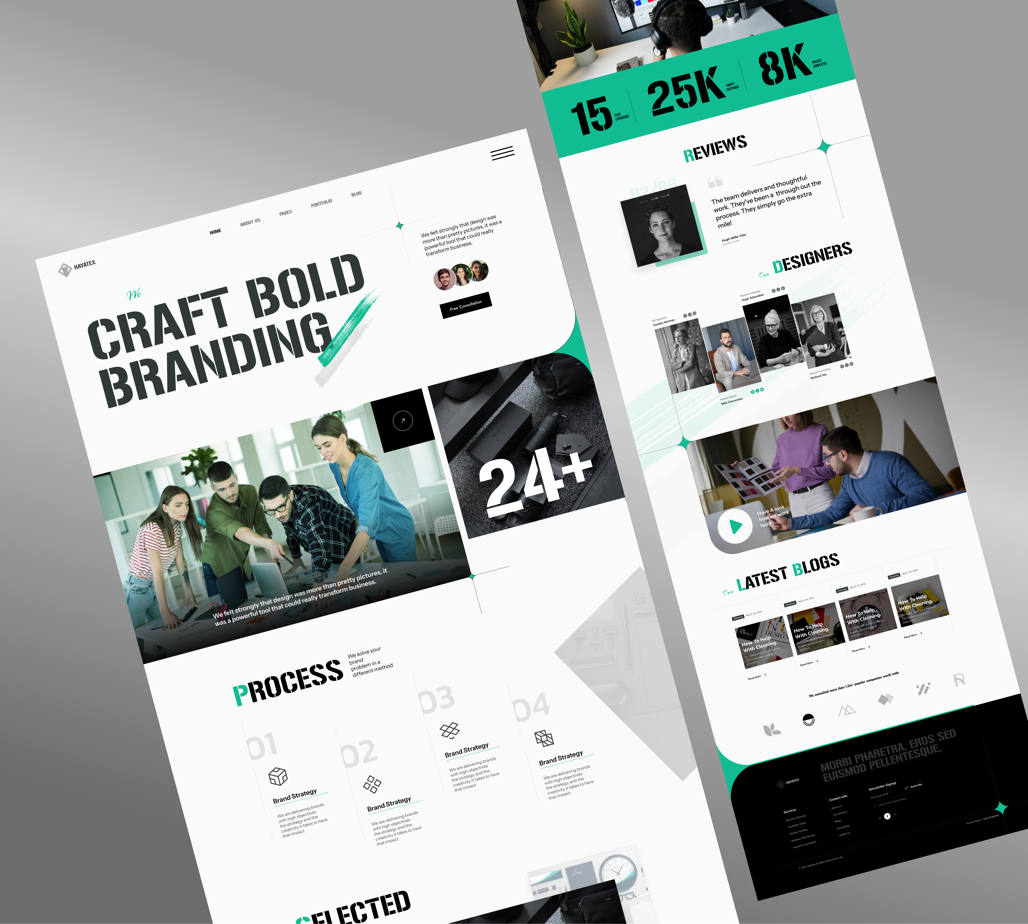 Example of Modern Landing Page Design UX UI Figma