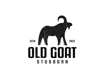Old Goat ancient animallogo animals blackandwhite bold brandidentity branding goat grunge logo logos old oldgoat serious vector vintage vintagedesign vintagelogo