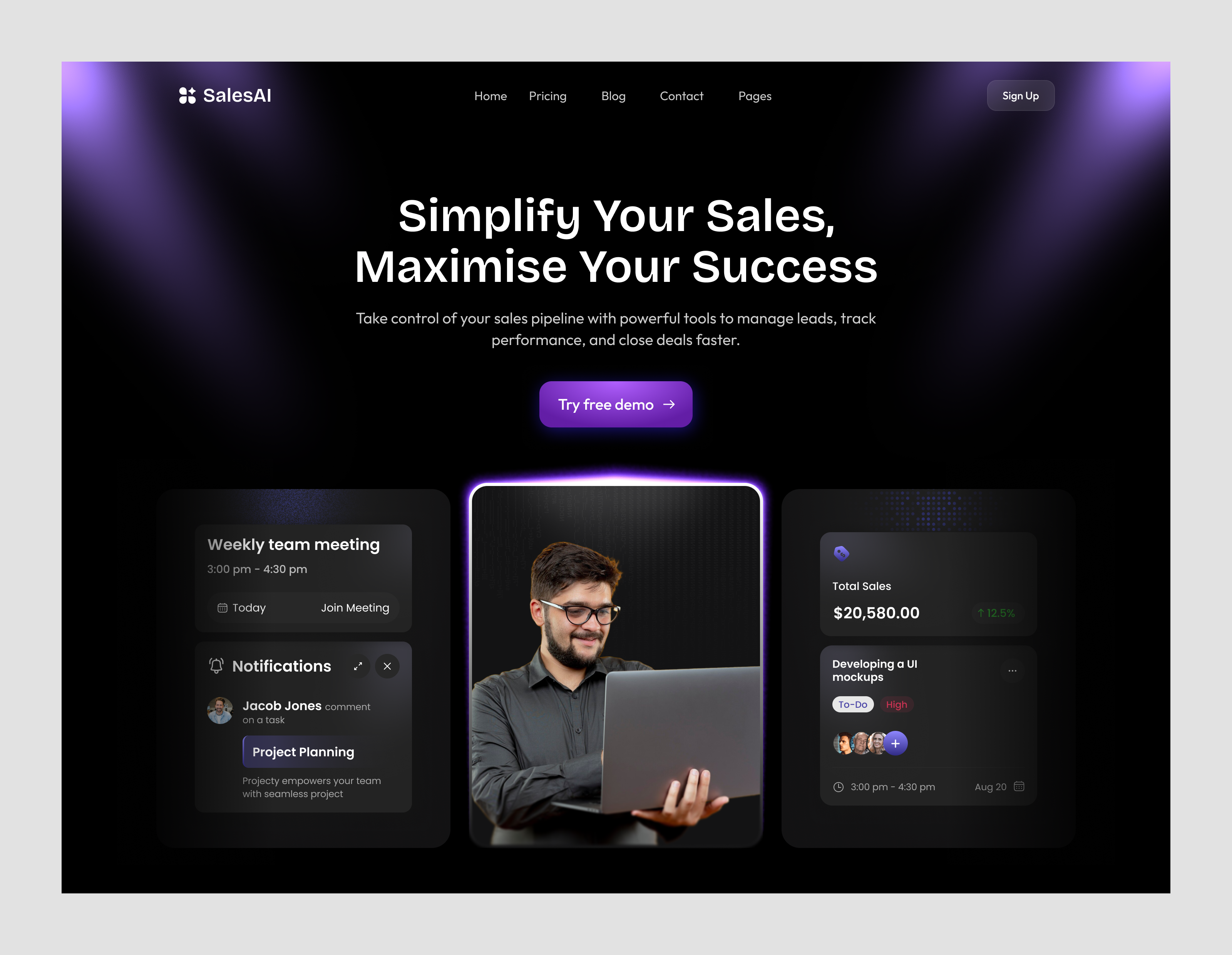 Example of Landing Page