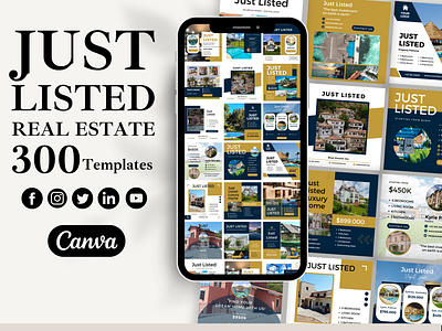 Just Listed Instagram Canva Templates canva instagram just listed realtor templates