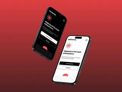 Nocturna landing page for mobile graphic design graphicdesigner landingpage ui uxui web webdesign