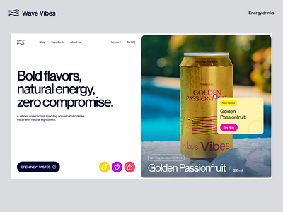Web Design for Beverage Brand beverage beverage design beverage product brand interface clean design design drink branding drink website ecommerce ecommerce design minimal design minimal ui modern interface modern ui sparkling drink user interface web design for drinks webdesign website design website ui