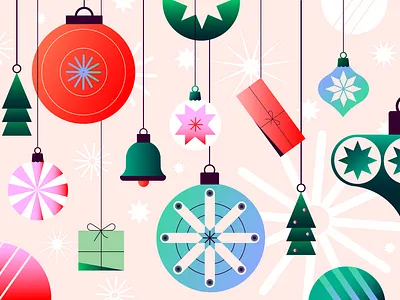 Merry & Bright 2d design illustration vector visual