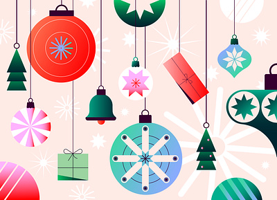 Merry & Bright 2d design illustration vector visual