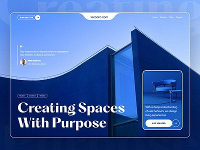 Architecture Company Website Design agency architect architecture business clean header hero interior design landing page minimal modern property real estate ui ux web design website