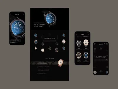 Luxury Watch Website UI | Dark Mode Ecommerce Design clean ui dark mode ecommerce ecommerce app fashion website high end design luxury ui mobile ui modern ui premium design product page product showcase ui design watch website web design