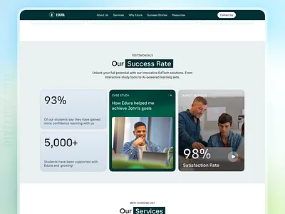 EdTech Website Design: Enhancing Online Learning Experience dashboard design design edtech education education website elearning web design elearning website learning platform product design product designer saas learning ui ui designer uiux uiuxdesigner user experience ux ux designer website website design