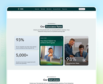 EdTech Website Design: Enhancing Online Learning Experience dashboard design design edtech education education website elearning web design elearning website learning platform product design product designer saas learning ui ui designer uiux uiuxdesigner user experience ux ux designer website website design