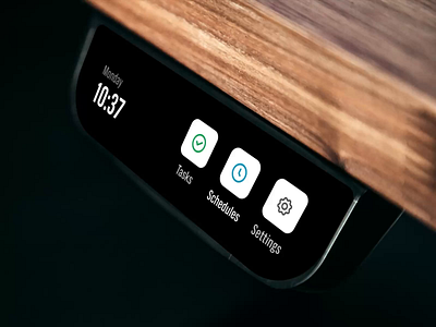Smart desk session browse desk focus focus session iot menu motion motion graphics navigation pomodoro pomodoro timer preference schedule scheduling smart desk time management timer transition ui animation work